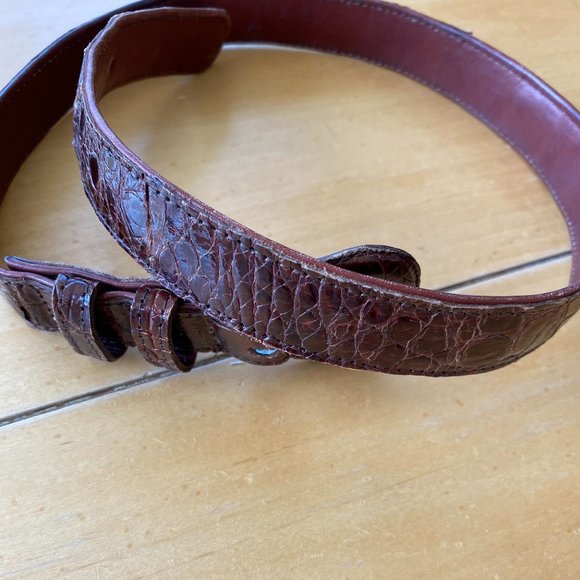 VINTAGE CUSTOM MADE CROCODILE  BELT main image 6